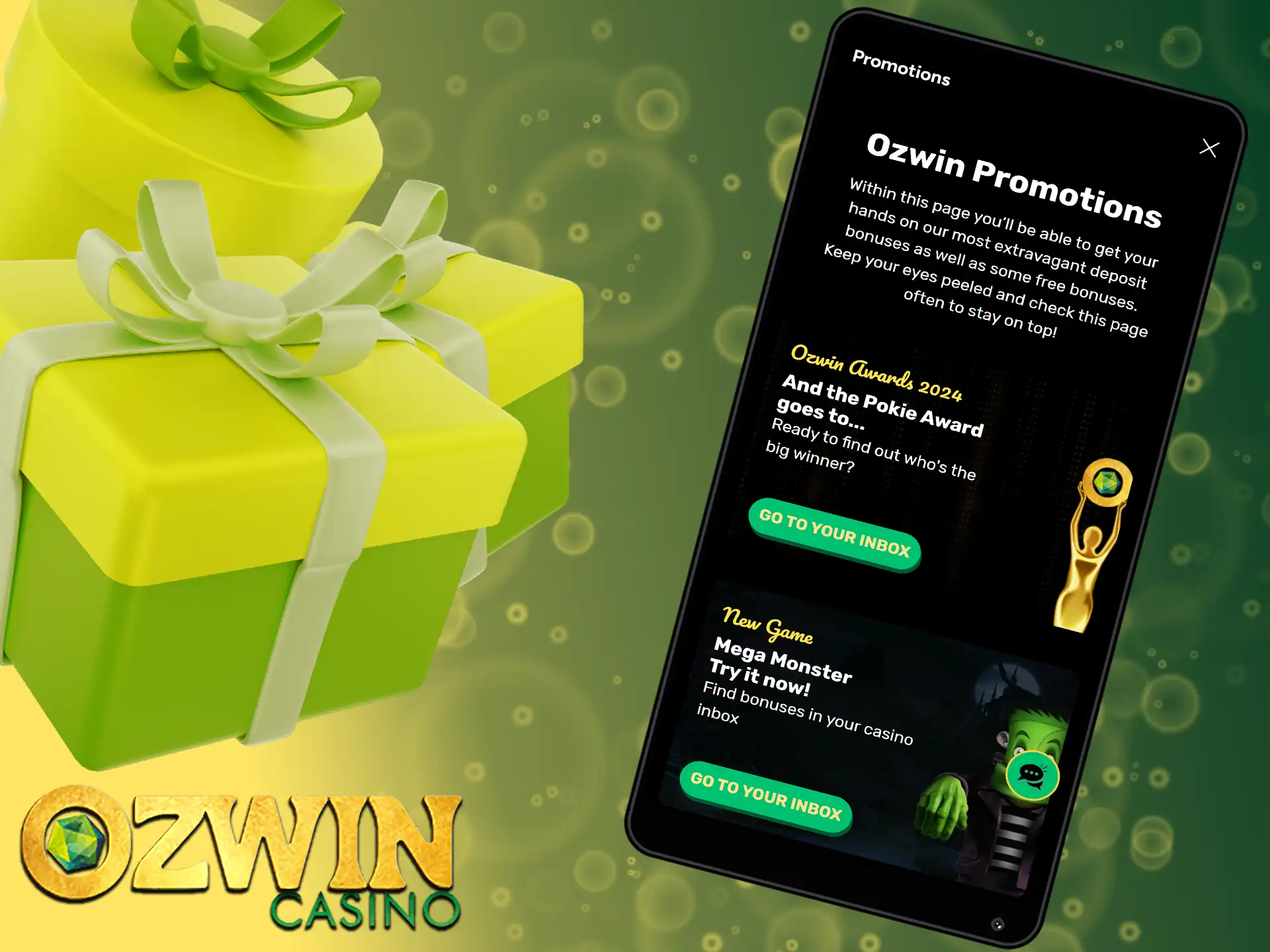 Once the sports betting feature is introduced, Ozwin will provide a welcome bonus!