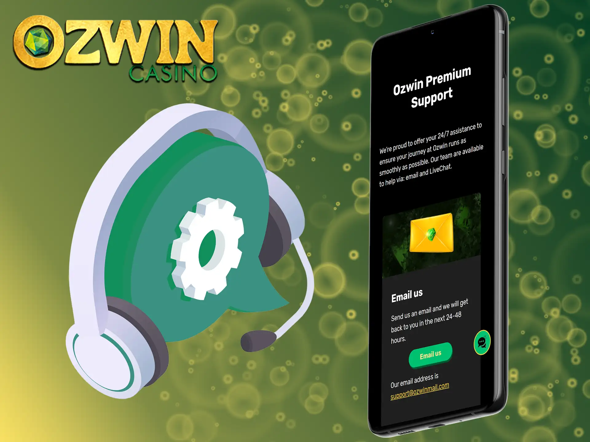 With the Ozwin app, you always have access to first-class support for any questions you may have.