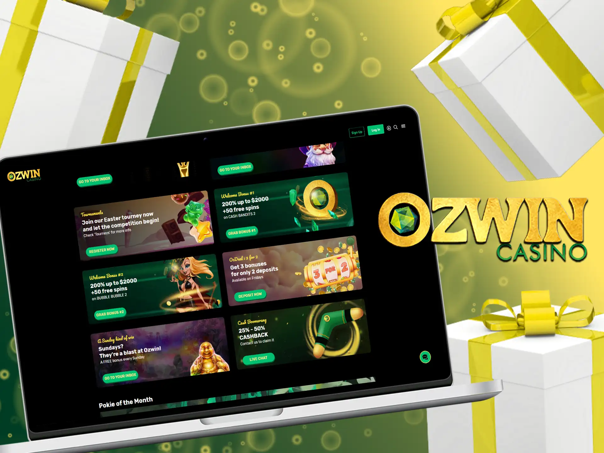 New players at Ozwin Casino receive a generous welcome with a special bonus!