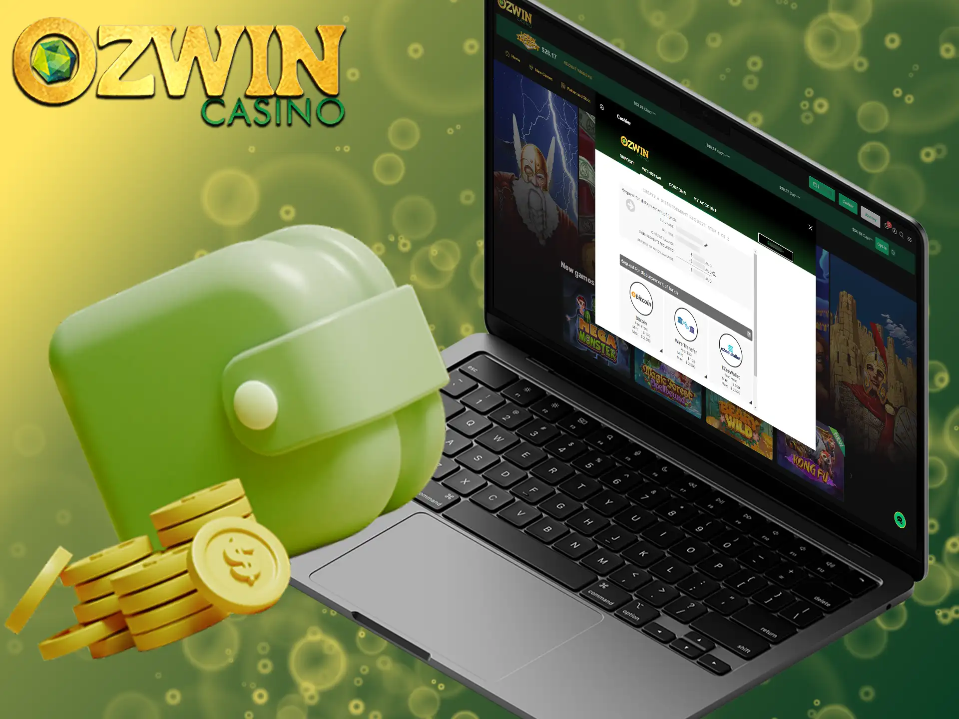 Ozwin offer a variety of secure and efficient methods to get your winnings to you quickly.