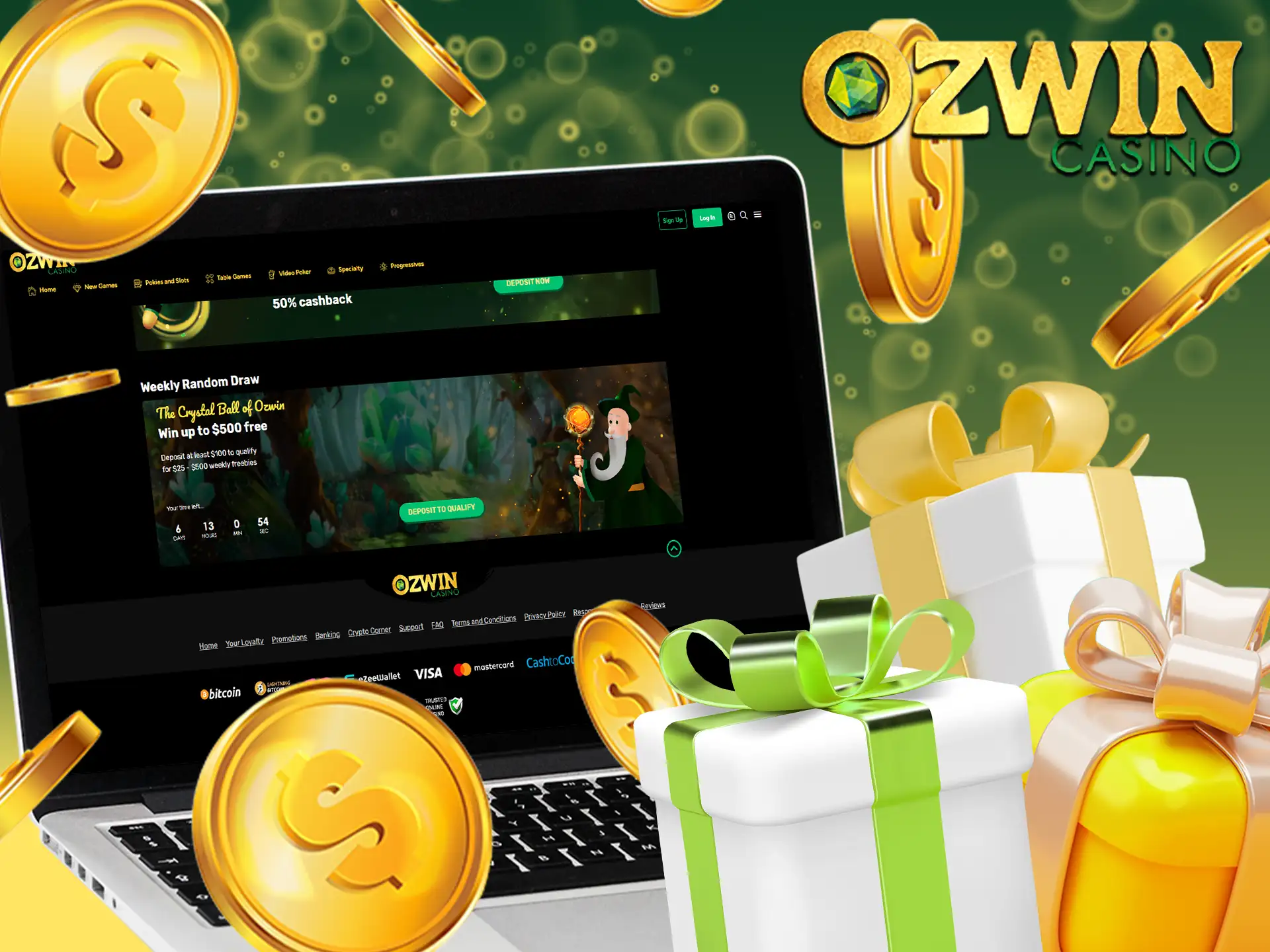 Don't miss out on Ozwin Casino's special deals available every weekend!