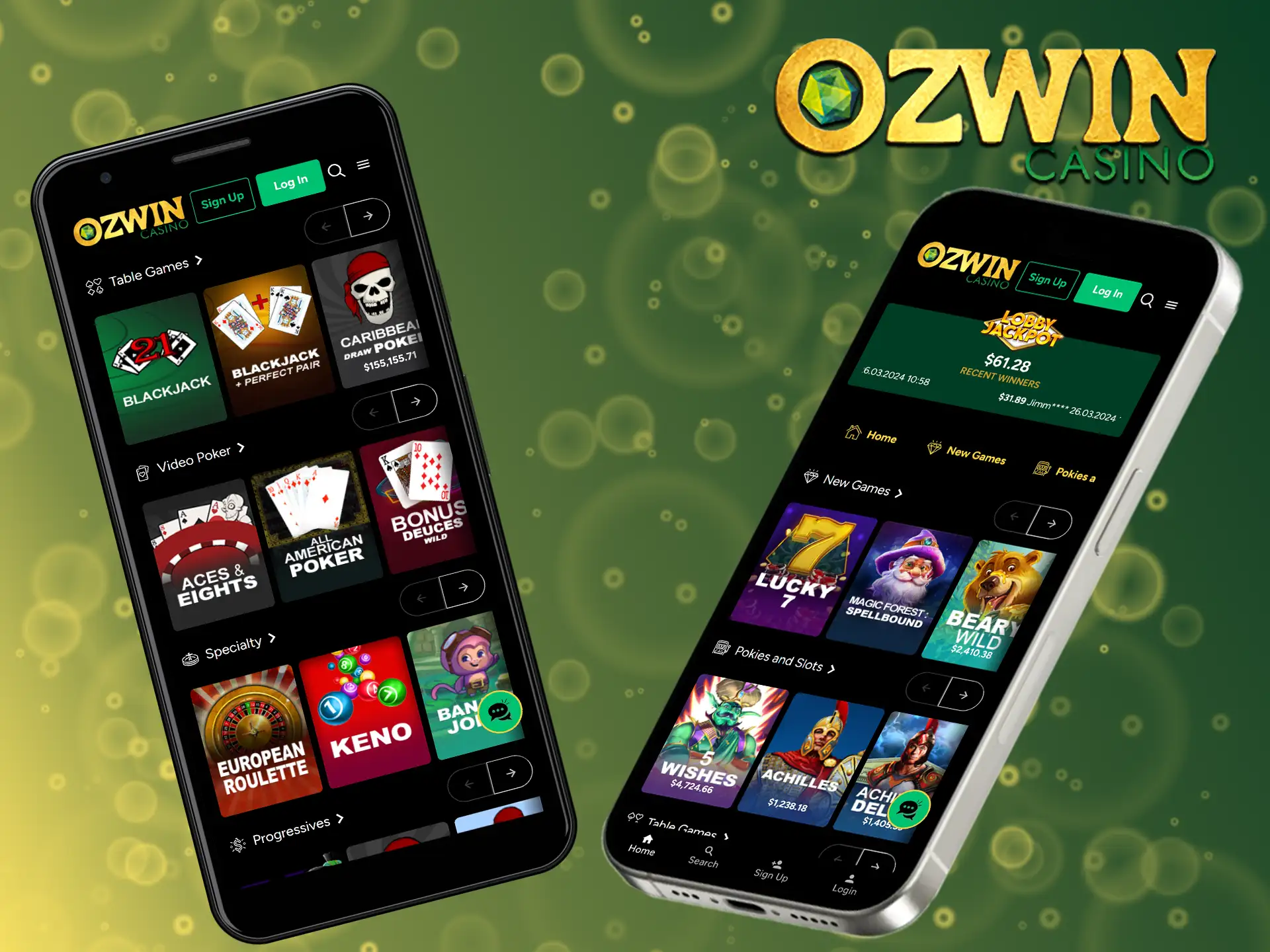 Enjoy the thrill of Ozwin Casino games on your favorite device.