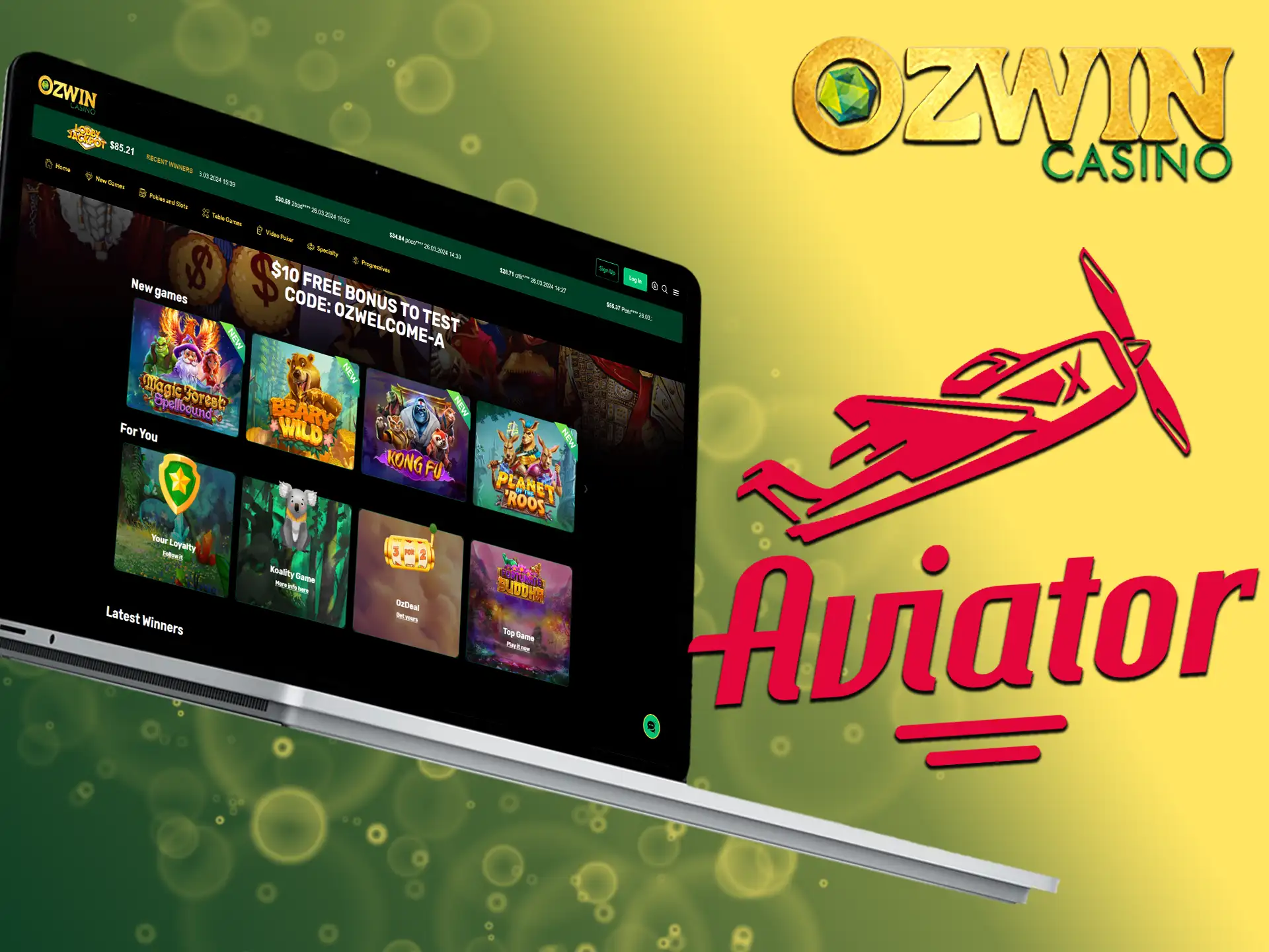 Ozwin Casino has Aviator, the popular crash game!