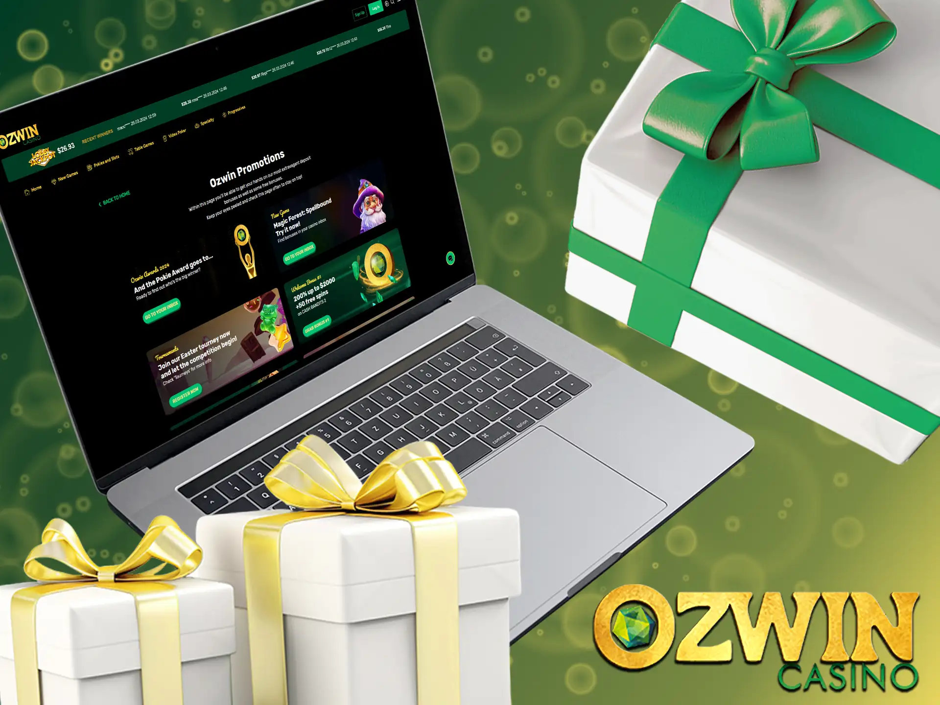 New customers at Ozwin can claim a generous welcome bonus!