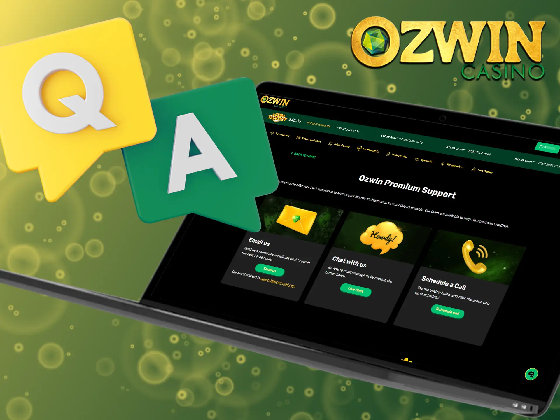 For any questions, Ozwin expert support team is happy to assist you 24/7.
