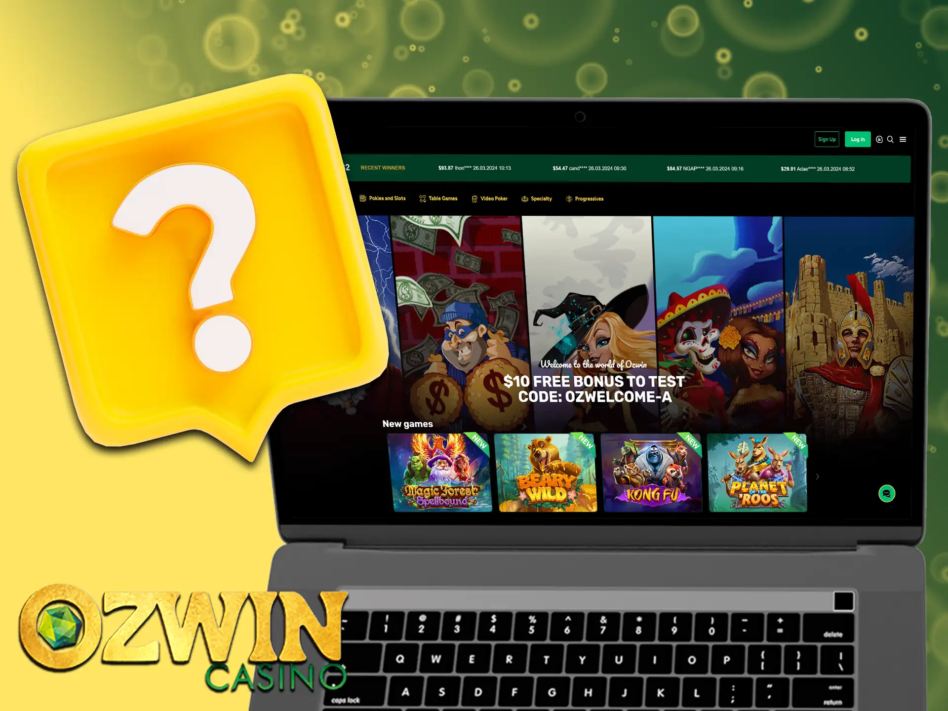 Starting to wager on your favourite casino games at Ozwin is a straightforward process!