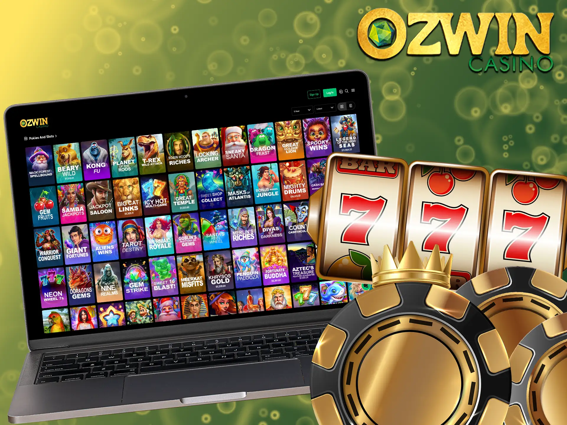 Ozwin features a huge selection of thousands of popular slots in Australia.