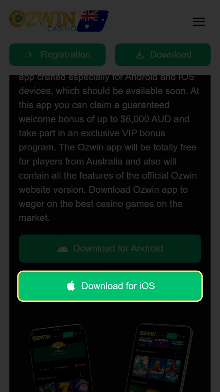 Click the button to download Ozwin app.