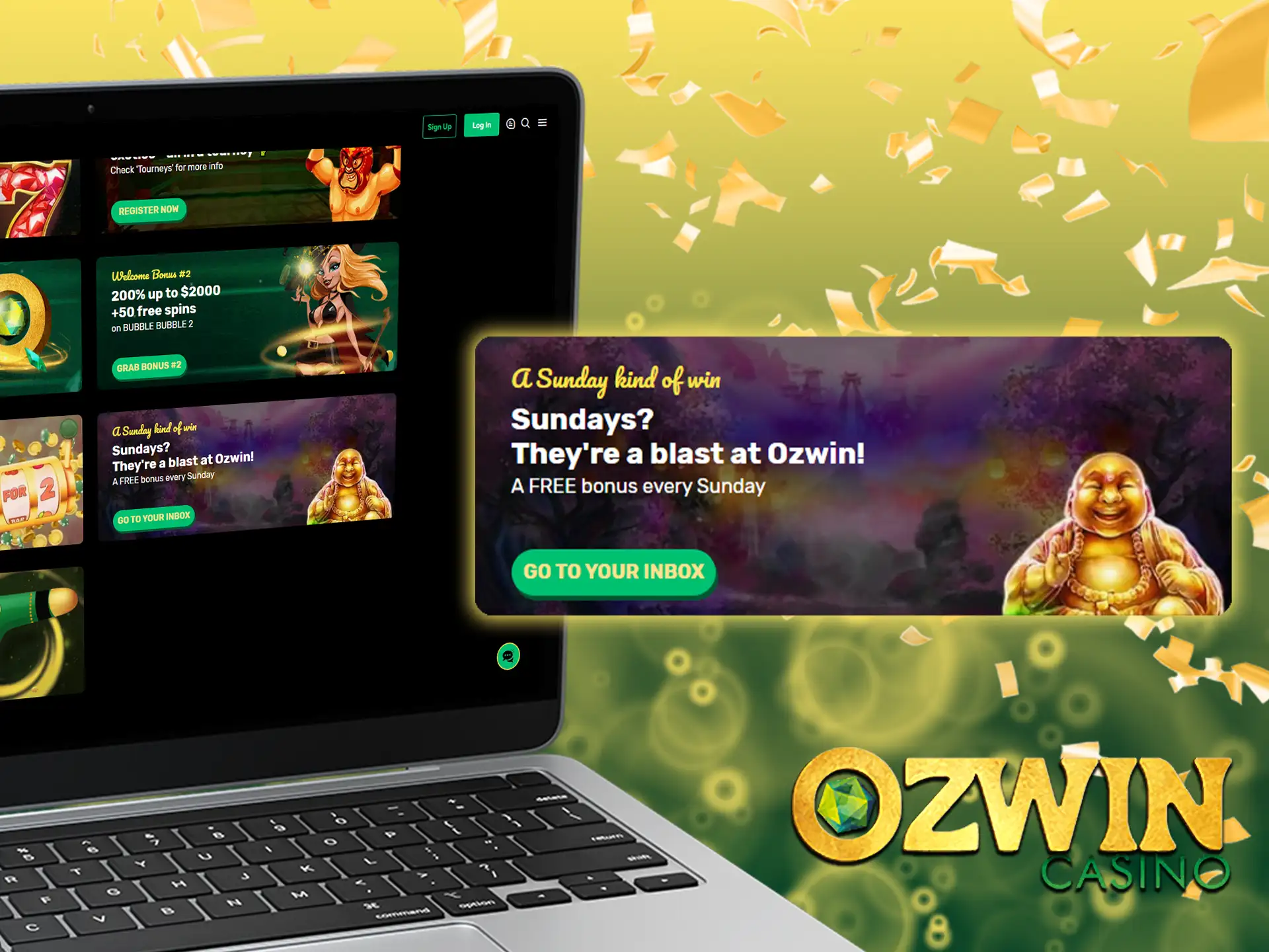 Ozwin makes Sundays special by offering its customers special bonuses!