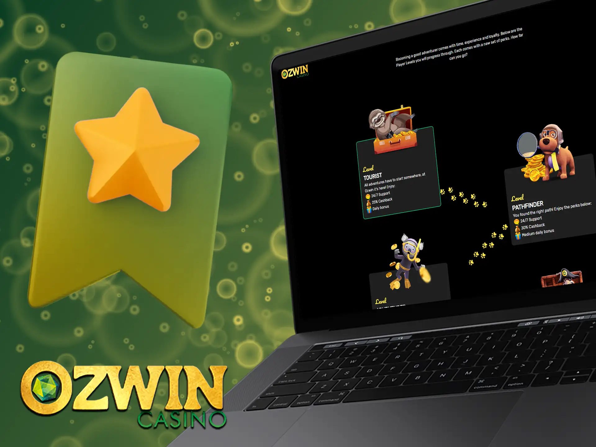 Ozwin rewards loyal customers with a program that unlocks extra benefits the longer you stay.
