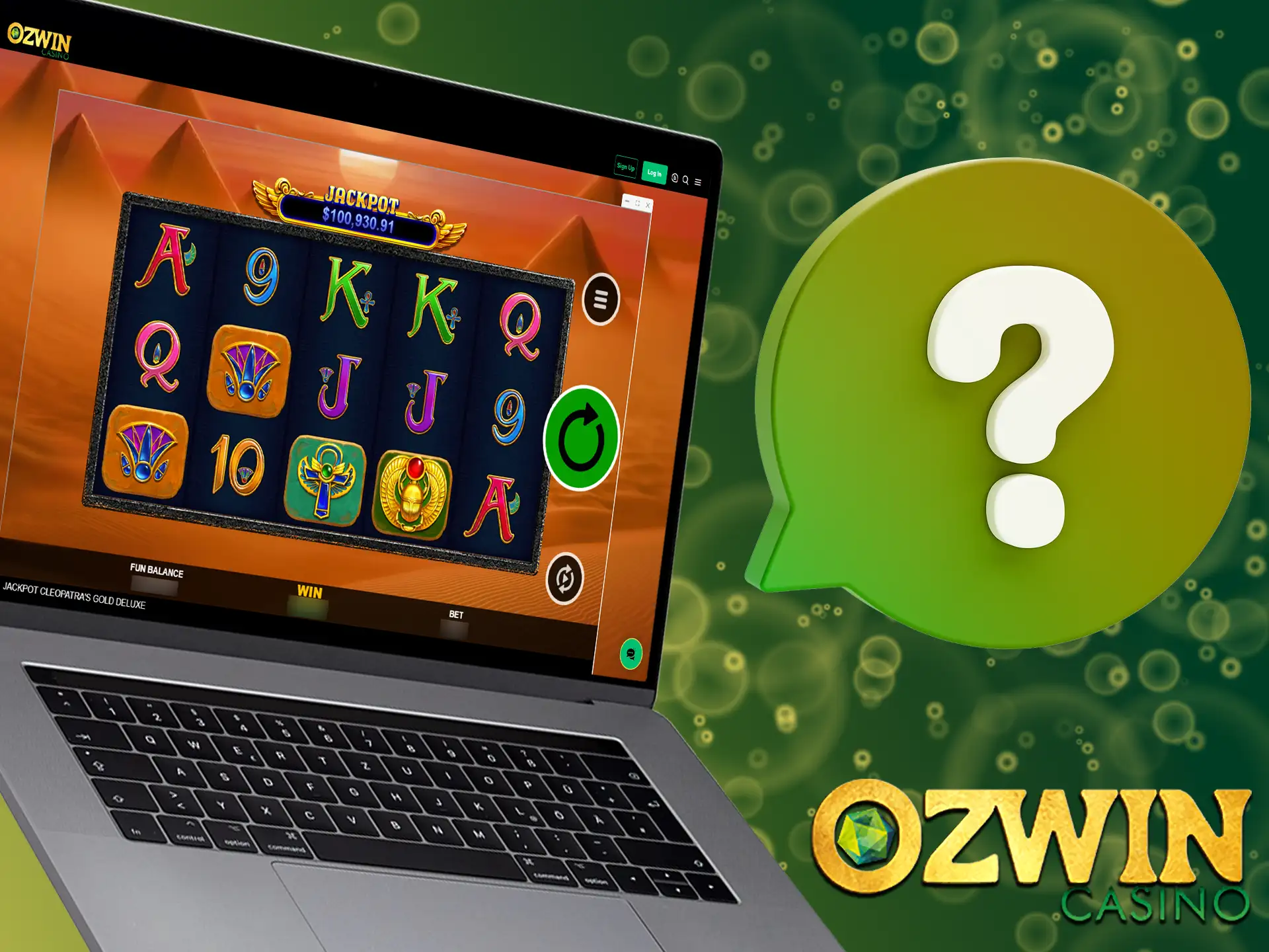 To start playing progressive games on Ozwin follow these instructions.